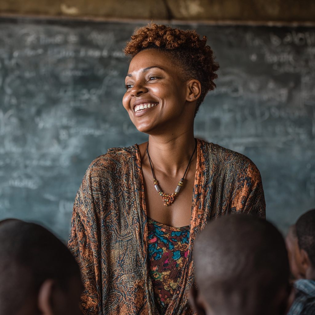kevlocks_Africna_American_Teacher_standing_proud_talking_to_her_e21b401b-41e3-4fda-a629-f7ebe4decade